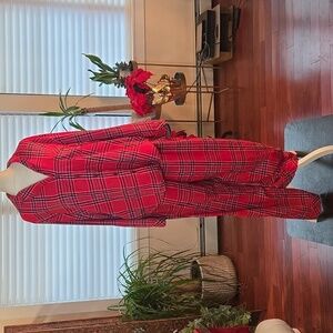 Victorias Secret Plaid Flannel Pajama Set Red Pink Size Medium Womens